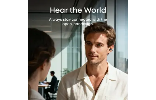 Soundcore by Anker AeroClip Open Ear Clip With Ai Clear Calls - Black