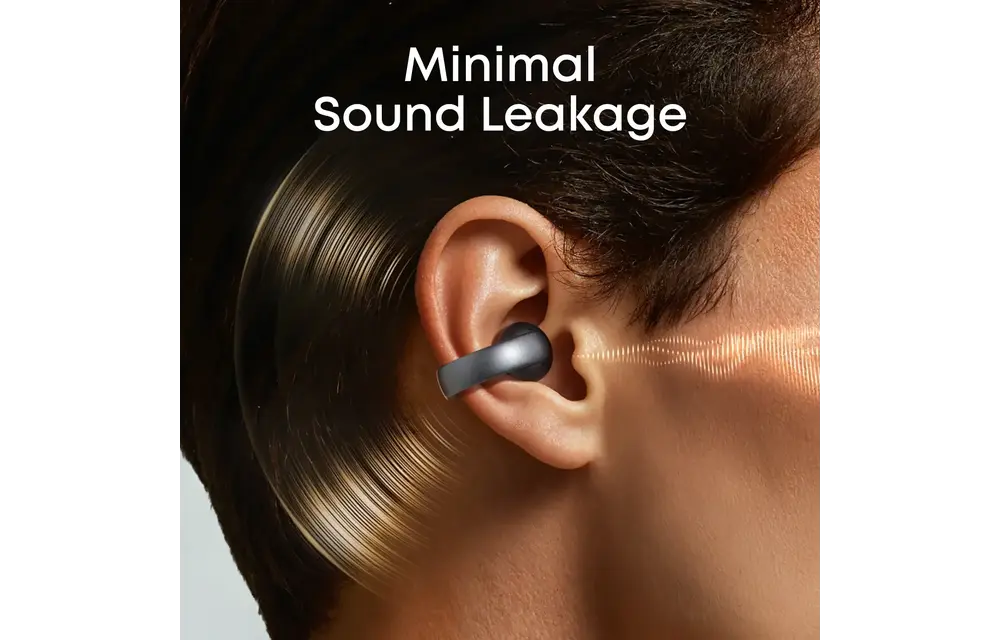 Soundcore by Anker AeroClip Open Ear Clip With Ai Clear Calls - Black