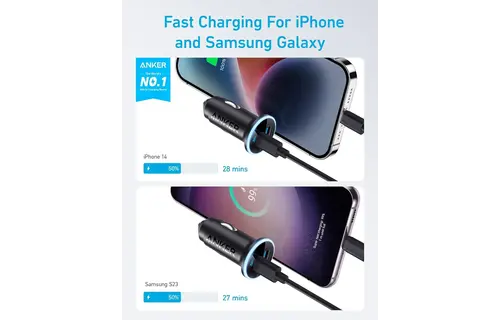 Anker 52W High Speed Car Charger 2 Ports - Black