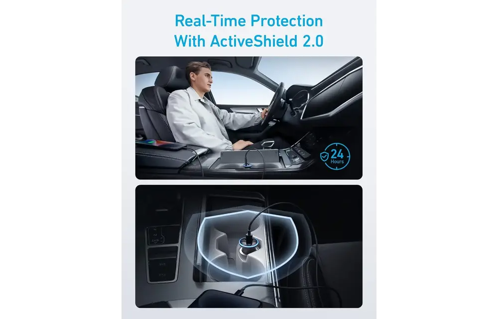 Anker 52W High Speed Car Charger 2 Ports - Black