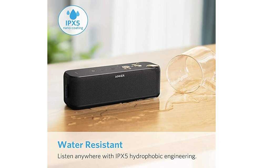 Anker Soundcore Boost Waterproof  Bluetooth Speaker with 12H Playtime - Black