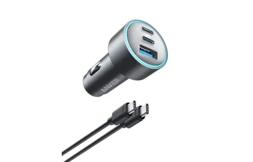 Anker 67W Powerful Triple-Port Car Charger With 3 Ports - Black