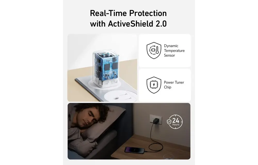 Anker 523 Compact 2 Device Charger Nano 3, 47W USB C - Black