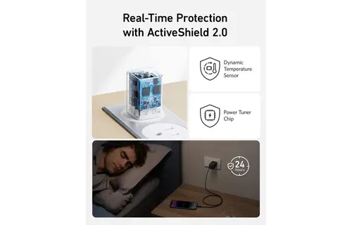 Anker 523 Compact 2 Device Charger Nano 3, 47W USB C - Black