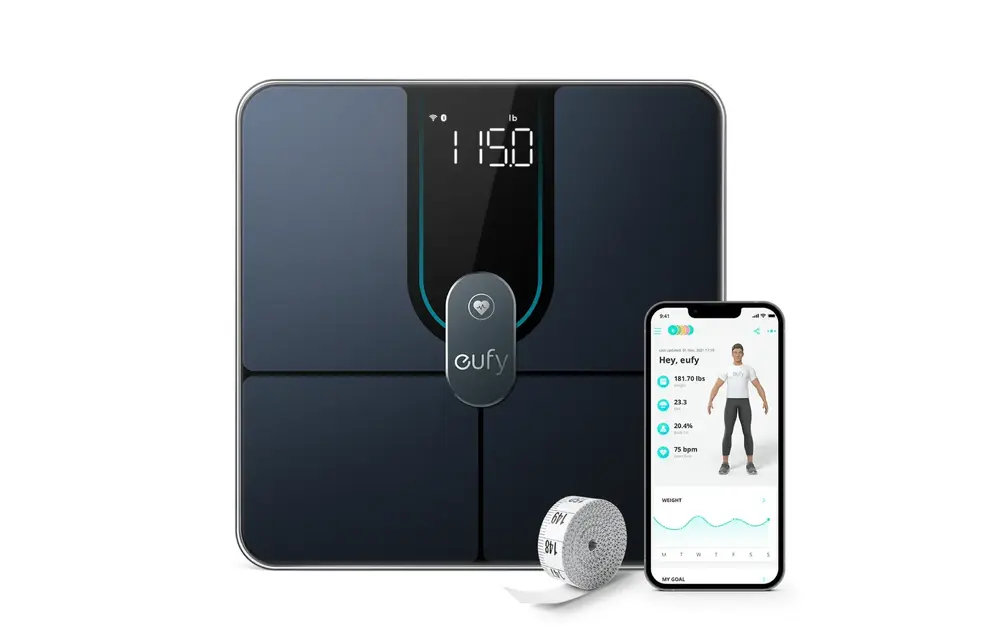 eufy by Anker Smart Scale P2 Pro WiFi Enabled With Bluetooth - Black