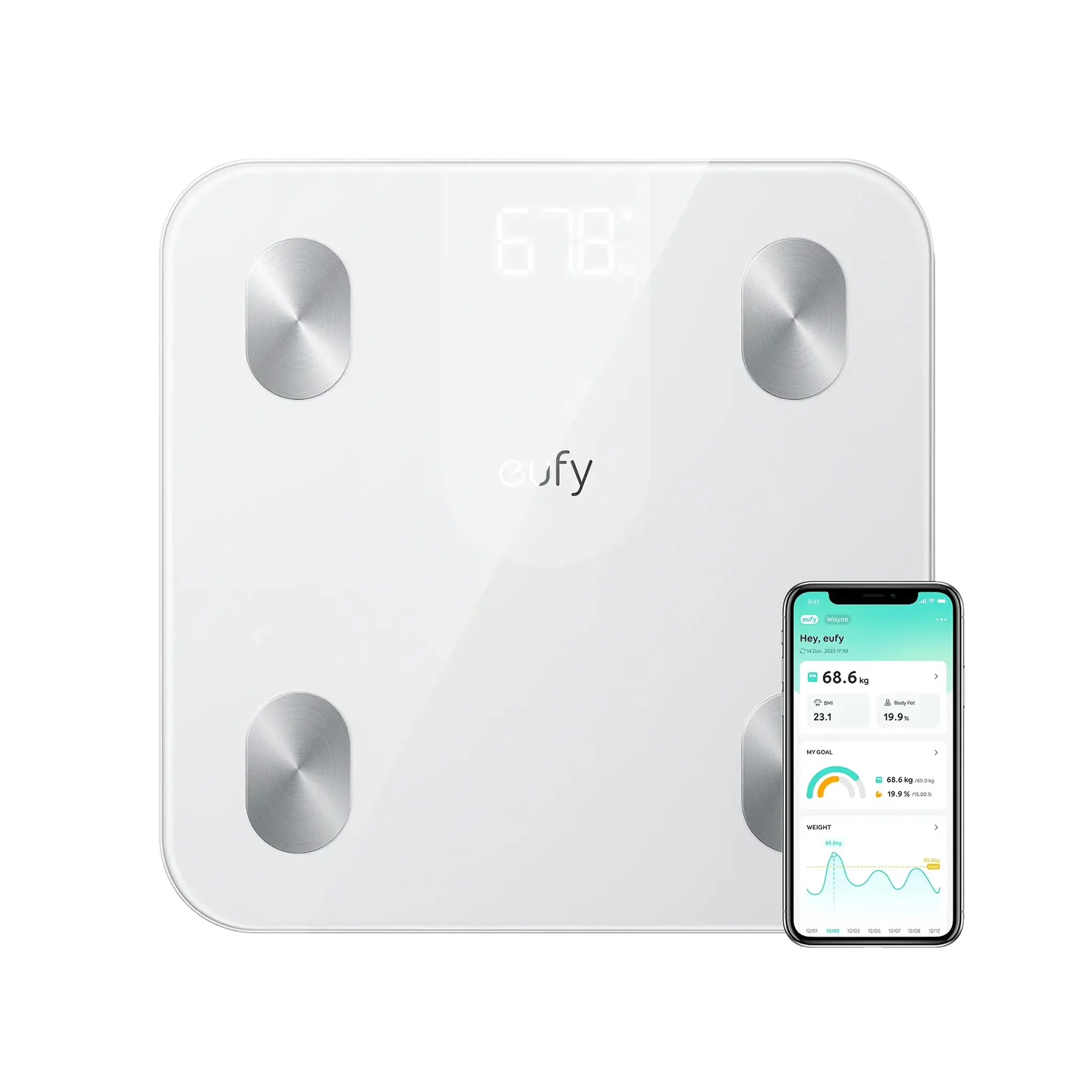 eufy by Anker Smart Scale A1 With Bluetooth - White