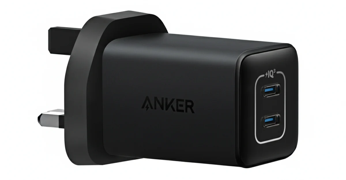 Anker 523 Compact 2 Device Charger Nano 3, 47W USB C - Black