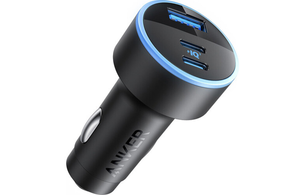 Anker 67W Powerful Triple-Port Car Charger With 3 Ports - Black