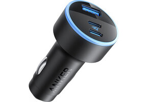 Anker 67W Powerful Triple-Port Car Charger With 3 Ports - Black