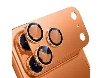 Levelo Trio Pro 2 in 1 Detachable Camera Lens Protector for iPhone 17 Pro Max - Orange