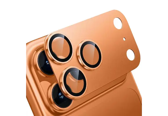 Levelo Trio Pro 2 in 1 Detachable Camera Lens Protector for iPhone 17 Pro Max - Orange
