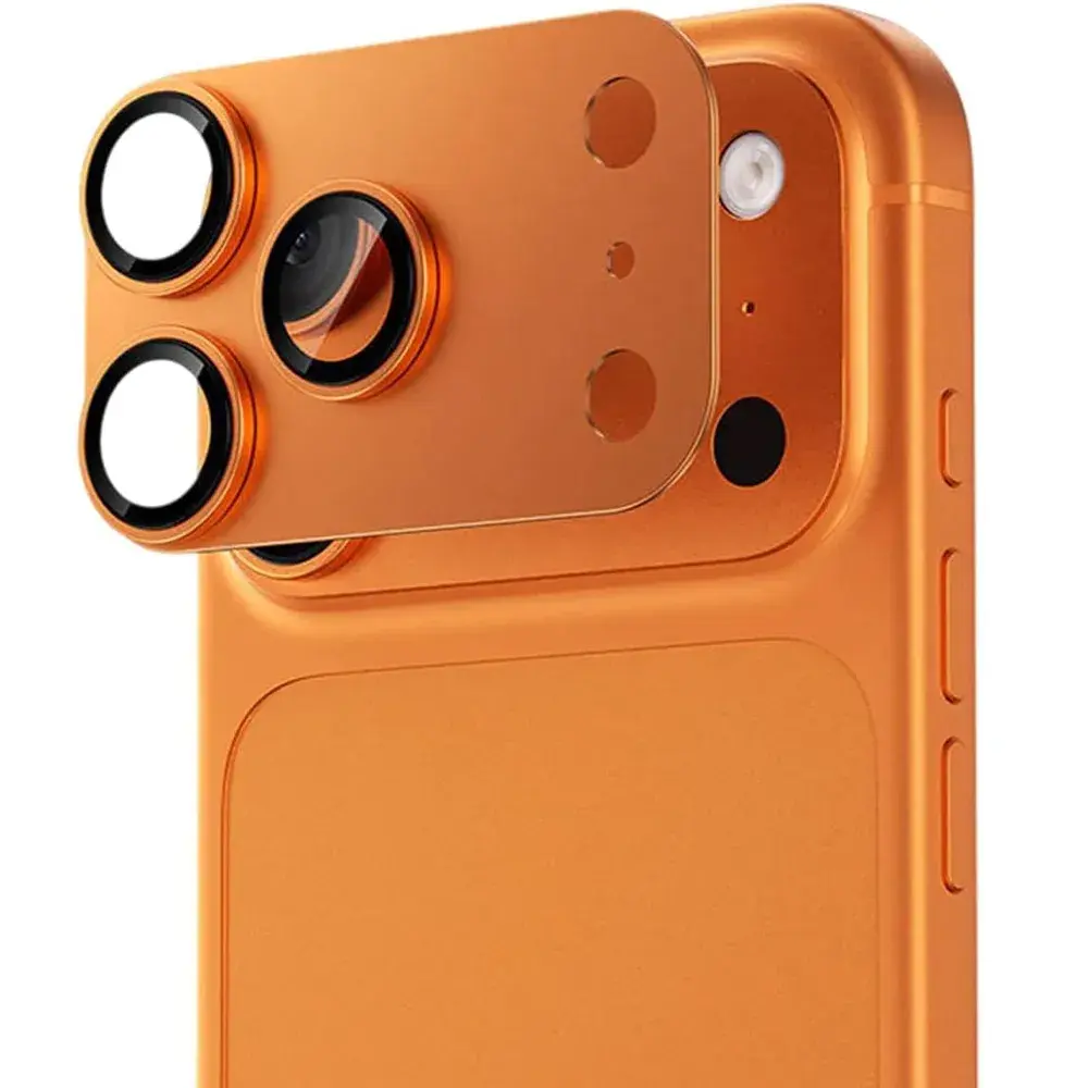 Levelo Trio Pro 2 in 1 Detachable Camera Lens Protector for iPhone 17 Pro Max - Orange