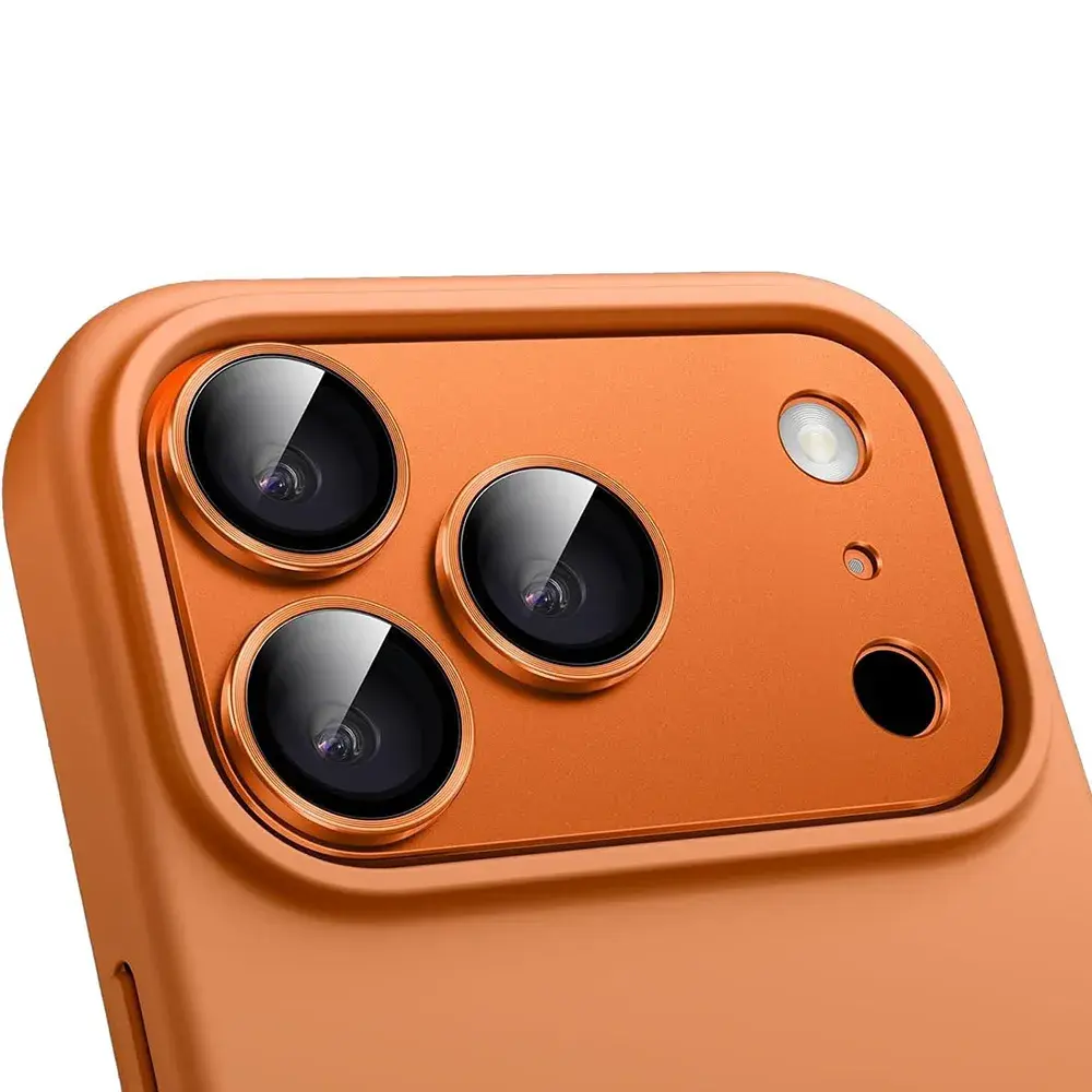 Levelo Trio Pro 2 in 1 Detachable Camera Lens Protector for iPhone 17 Pro Max - Orange