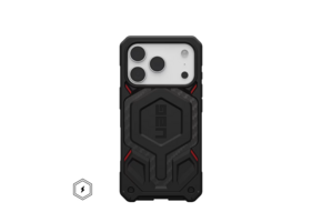 UAG Monarch Pro Case for Apple iPhone 17 Pro - Carbon Fiber Black and Red