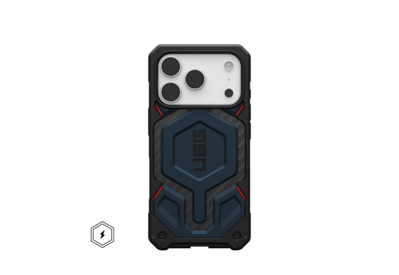 UAG Monarch Pro MagSafe Case for Apple iPhone 17 Pro - Carbon Fiber Mallard and Red