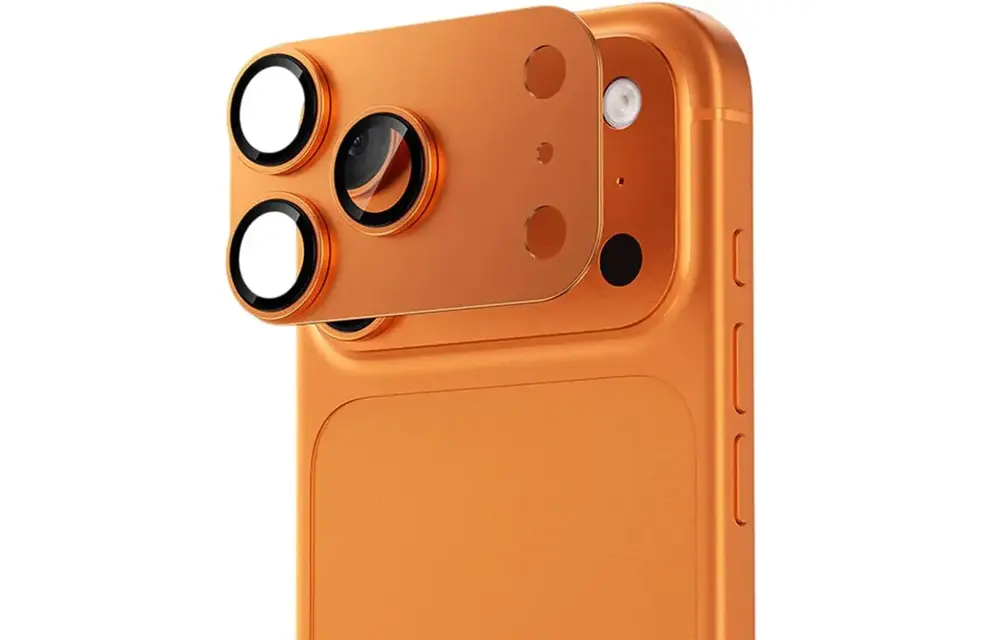 Levelo Trio Pro 2 in 1 Detachable Camera Lens Protector for iPhone 17 Pro - Orange