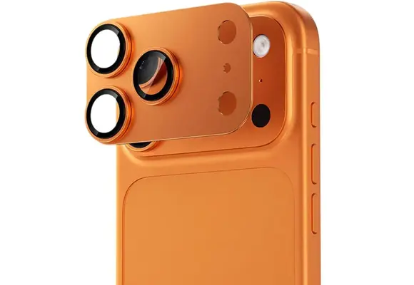 Levelo Trio Pro 2 in 1 Detachable Camera Lens Protector for iPhone 17 Pro - Orange