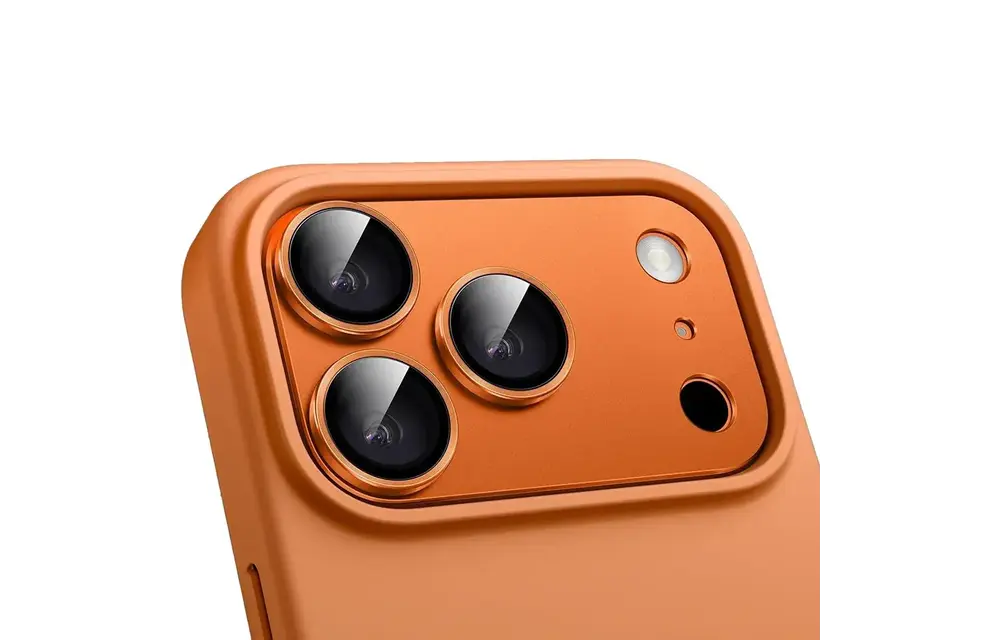 Levelo Trio Pro 2 in 1 Detachable Camera Lens Protector for iPhone 17 Pro - Orange