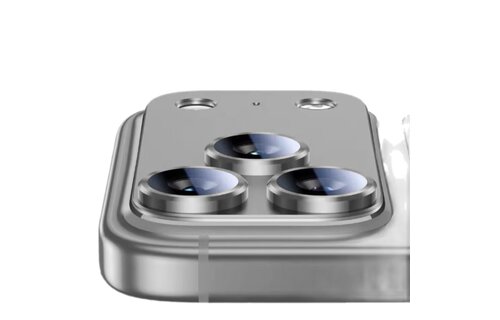 Levelo Trio Pro 2 in 1 Detachable Camera Lens Protector for iPhone 17 Pro Max - Silver