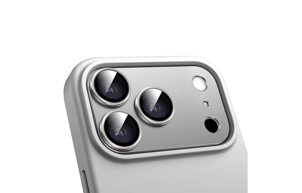 Levelo Trio Pro 2 in 1 Detachable Camera Lens Protector for iPhone 17 Pro - Silver