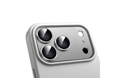Levelo Trio Pro 2 in 1 Detachable Camera Lens Protector for iPhone 17 Pro - Silver