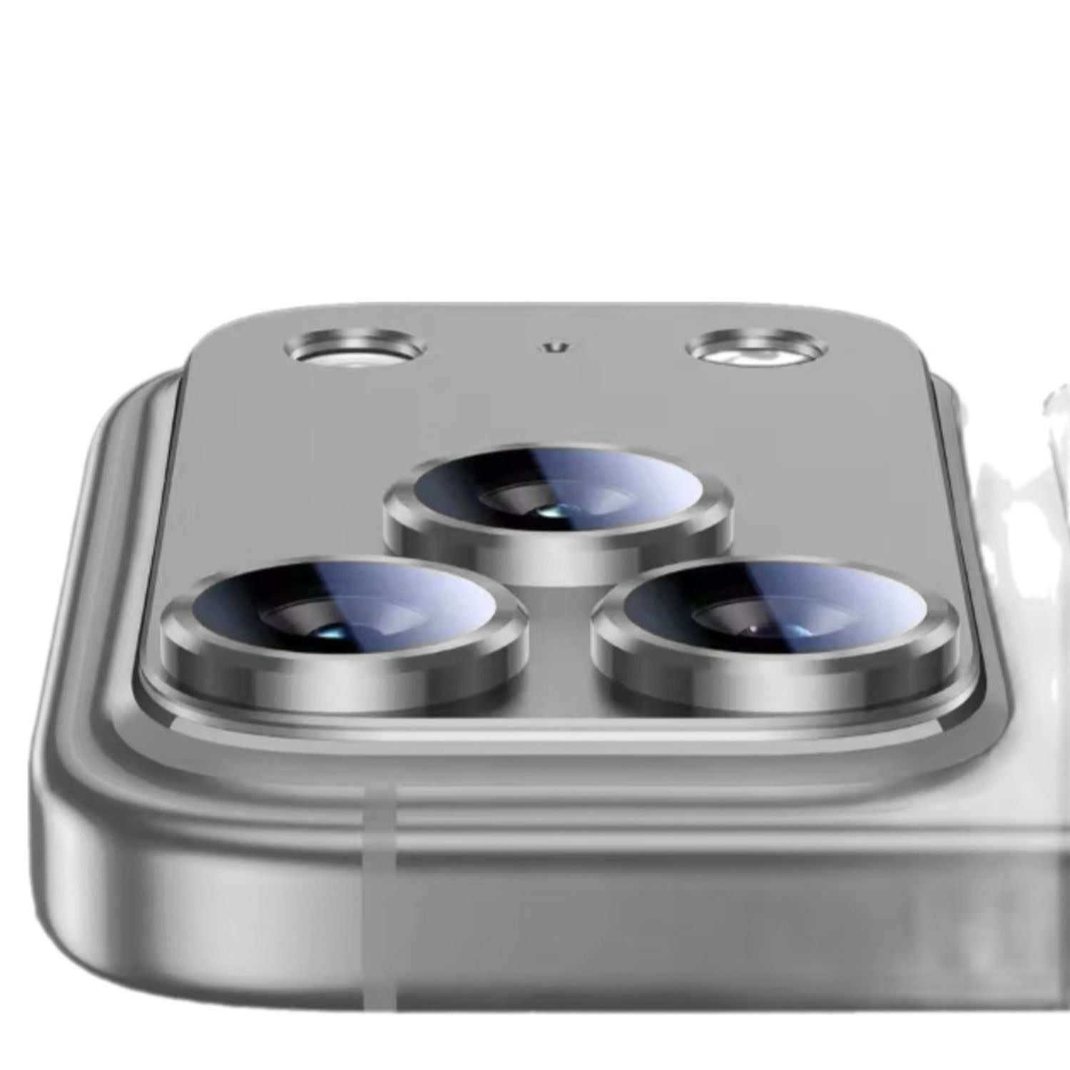 Levelo Trio Pro 2 in 1 Detachable Camera Lens Protector for iPhone 17 Pro - Silver