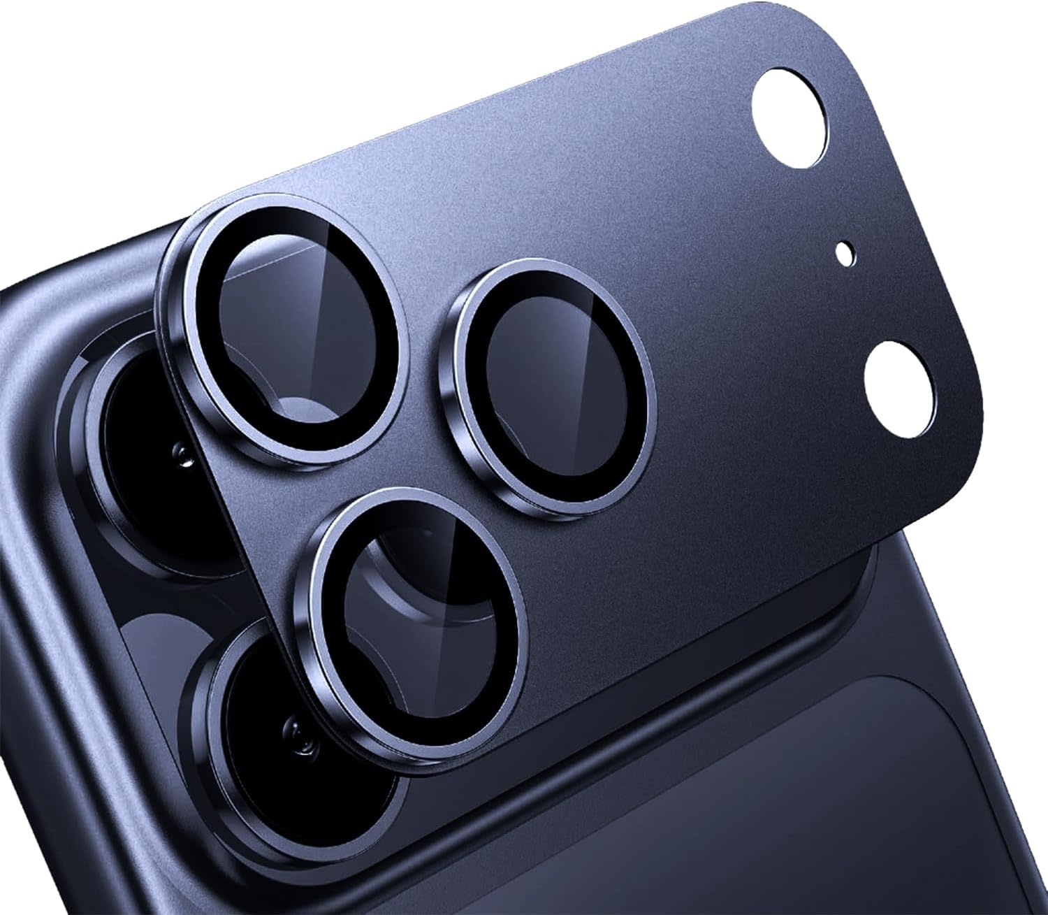 Levelo Trio Pro 2 in 1 Detachable Camera Lens Protector for iPhone 17 Pro Max - Dark Blue
