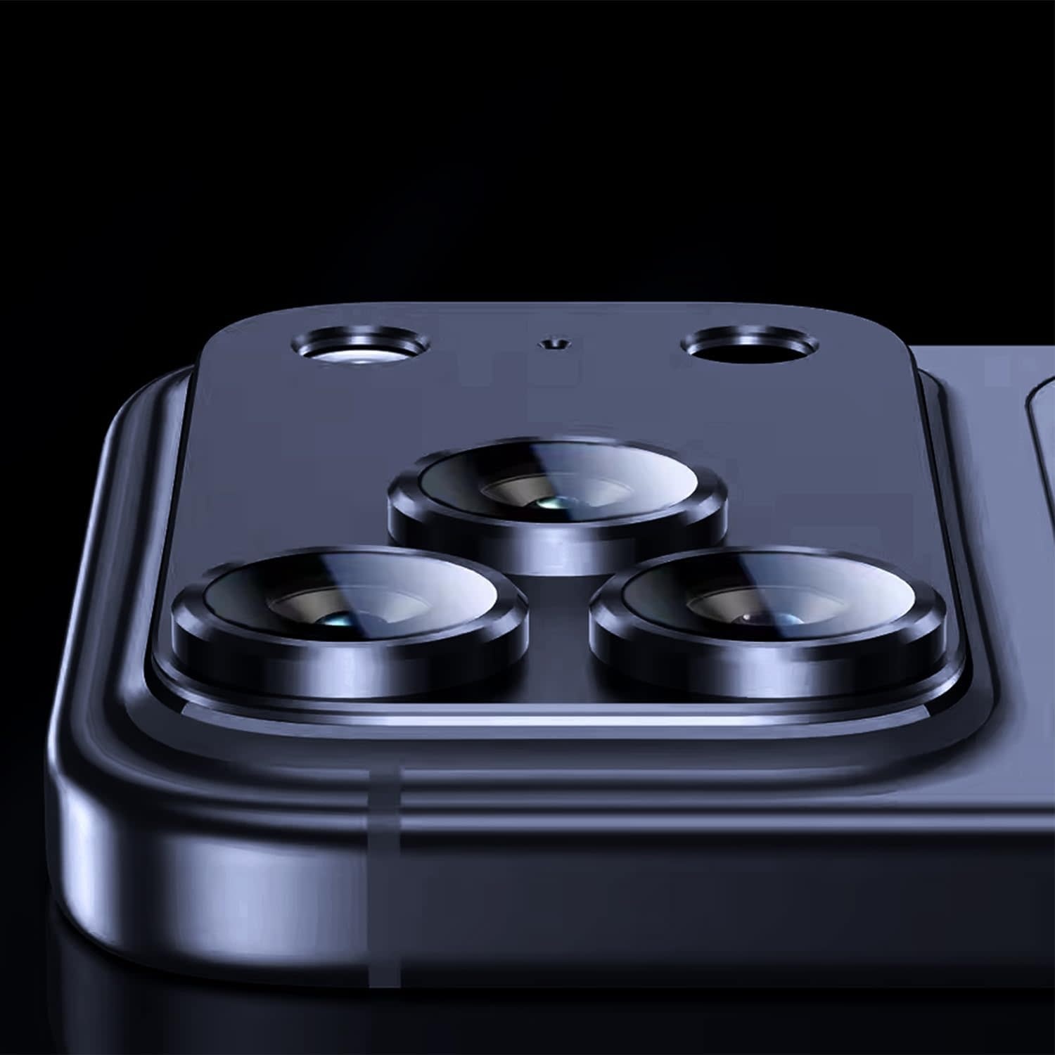 Levelo Trio Pro 2 in 1 Detachable Camera Lens Protector for iPhone 17 Pro Max - Dark Blue