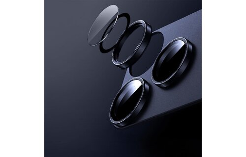 Levelo Trio Pro 2 in 1 Detachable Camera Lens Protector for iPhone 17 Pro Max - Dark Blue