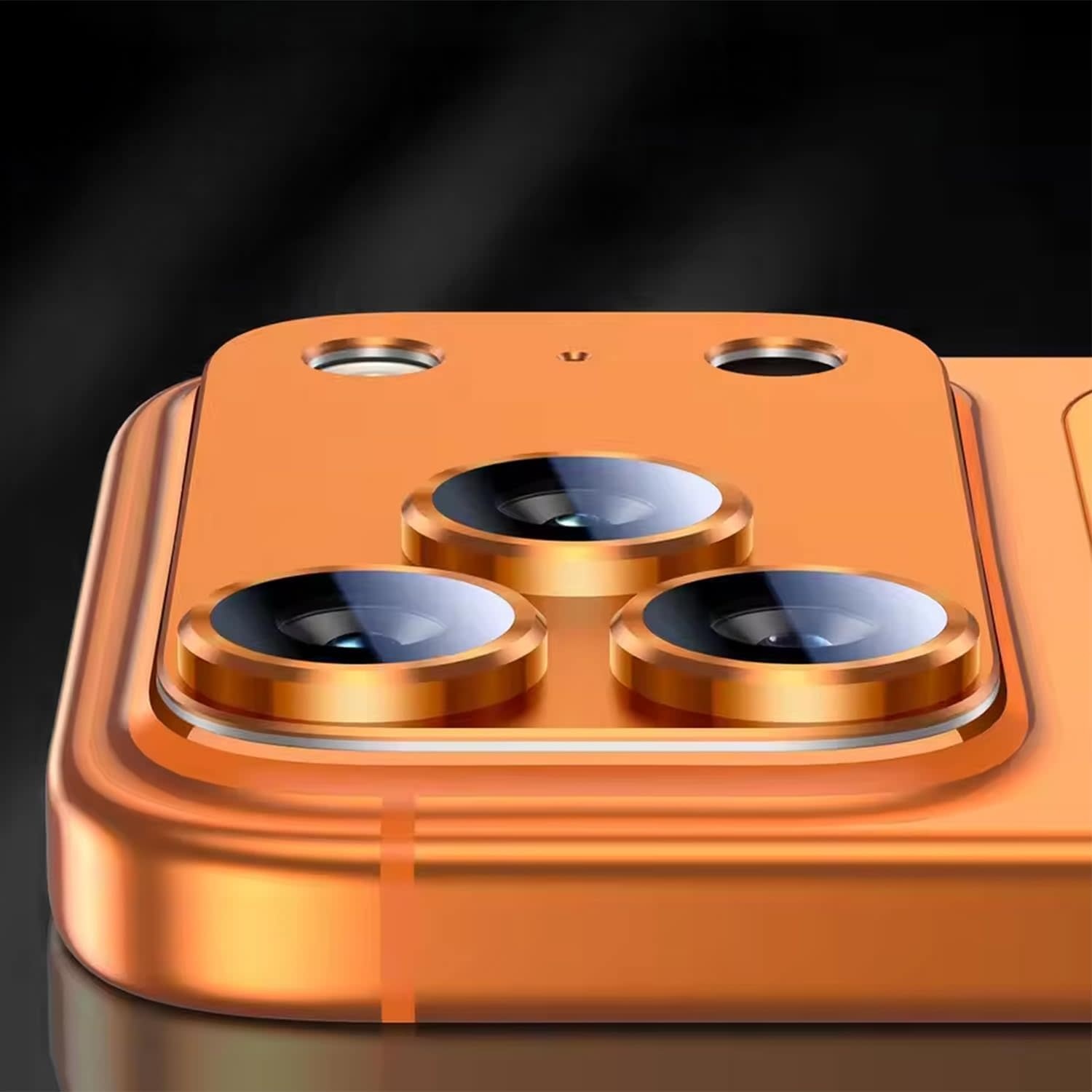 Levelo Trio Pro 2 in 1 Detachable Camera Lens Protector for iPhone 17 Pro - Orange