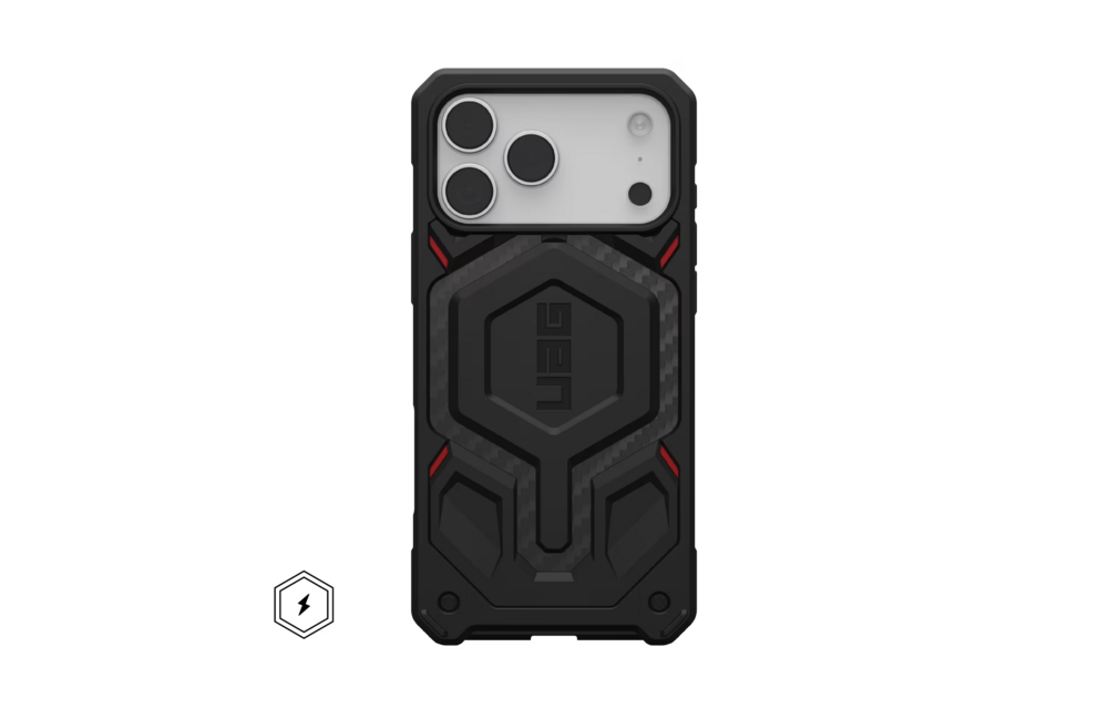 UAG Monarch Pro MagSafe Case for Apple iPhone 17 Pro Max - Carbon Fiber Black and Red