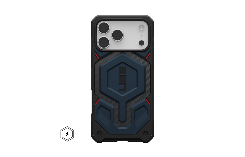 UAG Monarch Pro Case for Apple iPhone 17 Pro Max - Carbon Fiber Mallard and Red