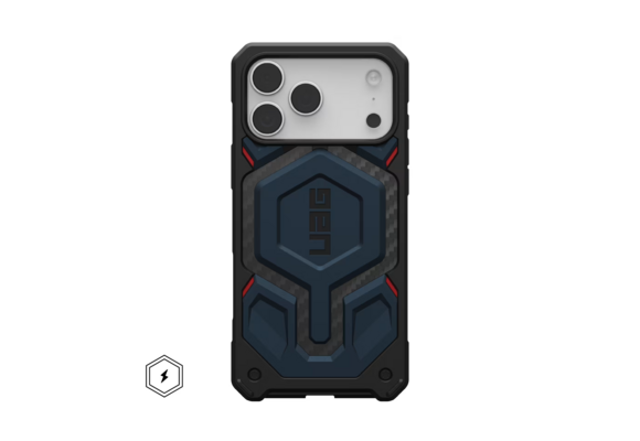 UAG Monarch Pro MagSafe Case for Apple iPhone 17 Pro Max - Carbon Fiber Mallard and Red