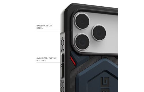 UAG Monarch Pro MagSafe Case for Apple iPhone 17 Pro Max - Carbon Fiber Mallard and Red