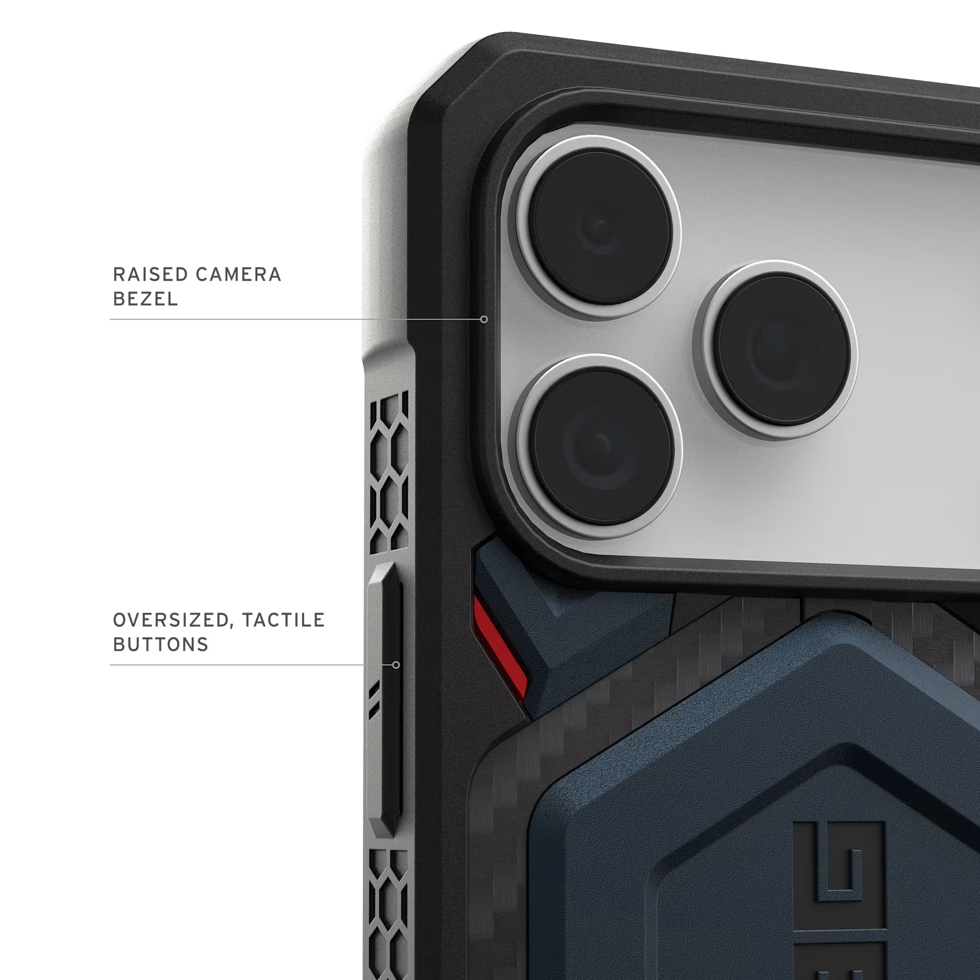 UAG Monarch Pro MagSafe Case for Apple iPhone 17 Pro Max - Carbon Fiber Mallard and Red