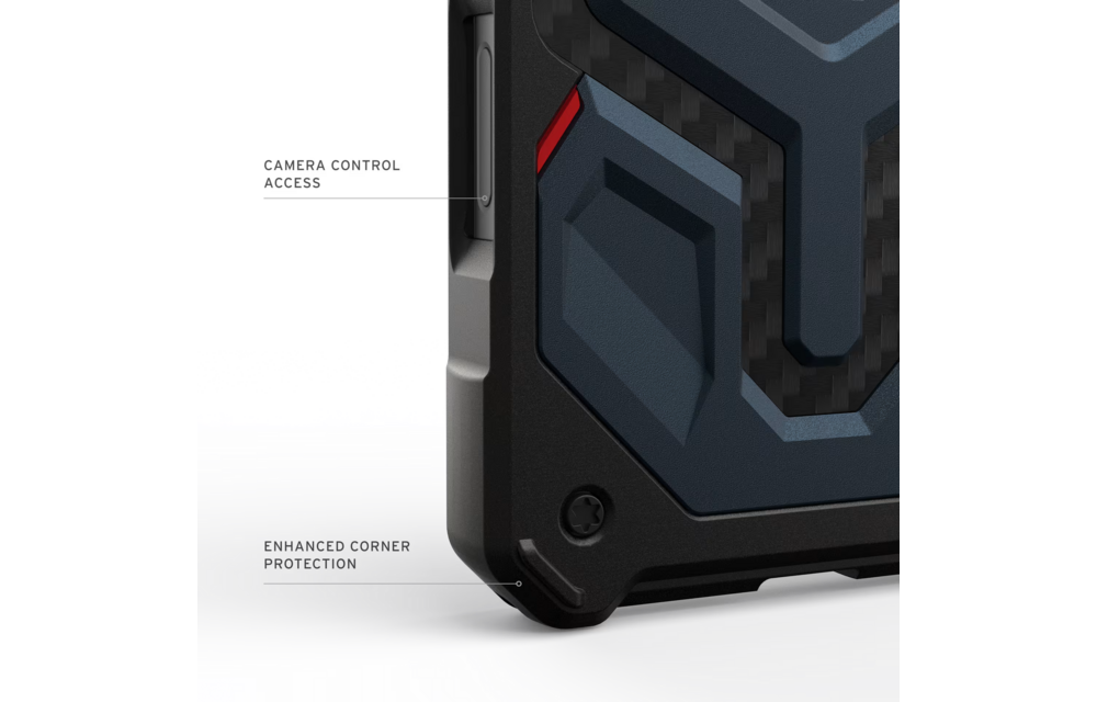 UAG Monarch Pro Case for Apple iPhone 17 Pro Max - Carbon Fiber Mallard and Red
