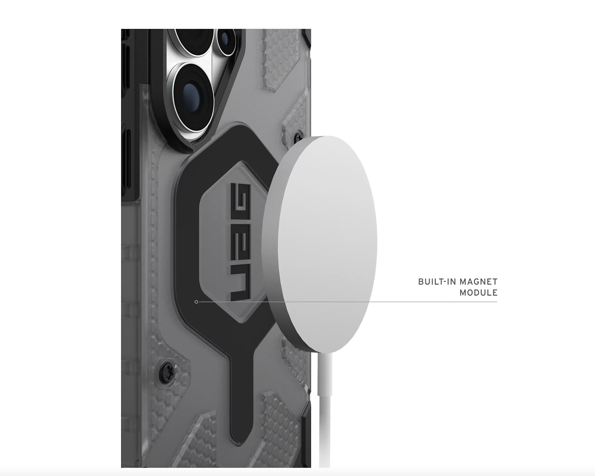 UAG Pathfinder Clear Case with Magnet for Samsung Galaxy S26 Ultra - Ash and Black