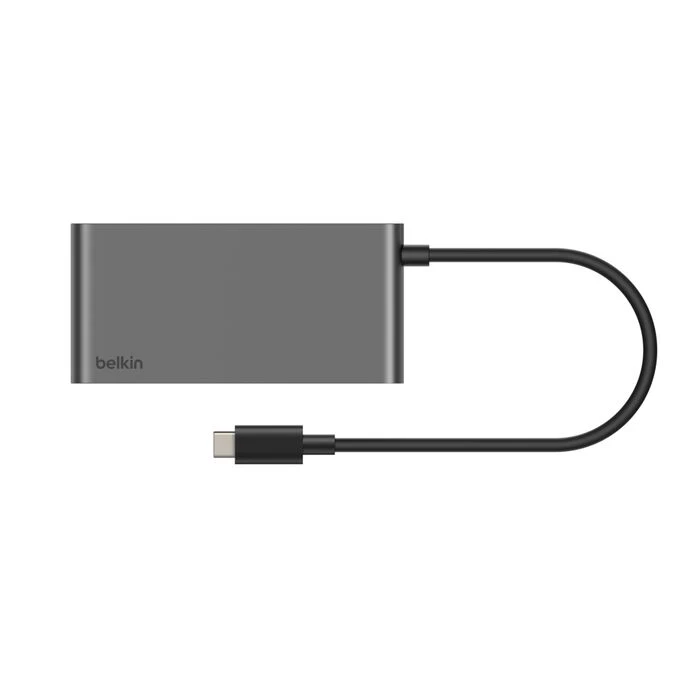 Belkin Connect 5 Port UCB-C Hub With Dual USB-C Ports 4K HDMI 100W - Gray