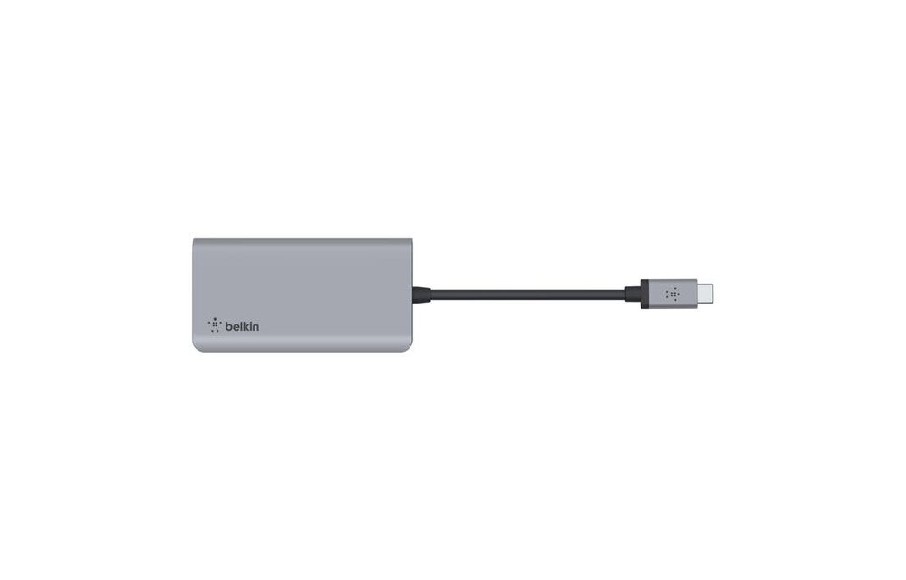Belkin Connect USB-C 4 in 1 Multiport Adapter 4K HDMI 100W - Space Gray