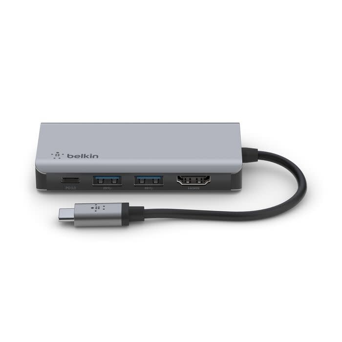 Belkin Connect USB-C 4 in 1 Multiport Adapter 4K HDMI 100W - Space Gray