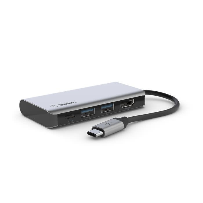 Belkin Connect USB-C 4 in 1 Multiport Adapter 4K HDMI 100W - Space Gray