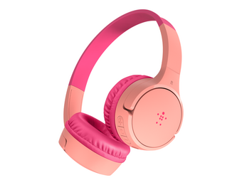 Belkin SoundForm Mini Wireless On-Ear Headphones for Kids  30H Playtime With Safe 85 dB Volume - Pink
