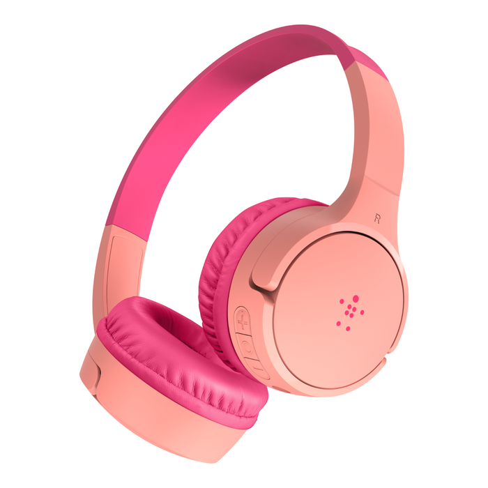 Belkin SoundForm Mini Wireless On-Ear Headphones for Kids  30H Playtime With Safe 85 dB Volume - Pink