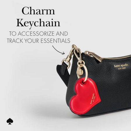 Kate Spade Charm Keychain for Apple AirTag Heart