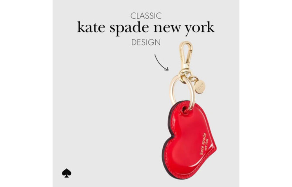 Kate Spade Charm Keychain for Apple AirTag Heart