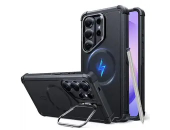 ESR Cyber Tough Magnetic Case With Versatile Stash Stand - Black