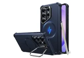 ESR Cyber Tough Magnetic Case With Versatile Stash Stand - Navy Blue