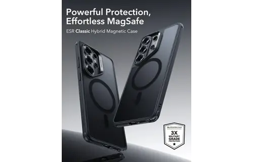 ESR Classic Hybrid Magnetic case With 3x Military Grade Protection - Black