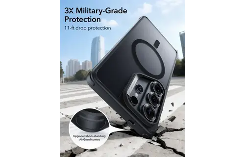 ESR Classic Hybrid Magnetic case With 3x Military Grade Protection - Black