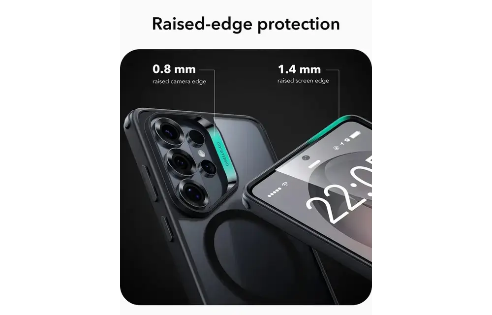 ESR Classic Hybrid Magnetic case With 3x Military Grade Protection - Black